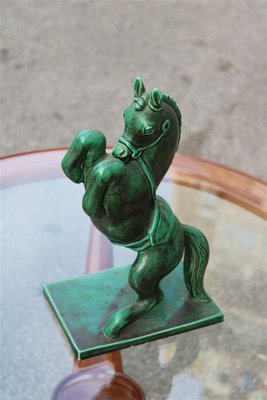 Ceramic Green Horse from Zaccagnini, 1940s-EH-776767