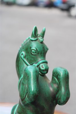 Ceramic Green Horse from Zaccagnini, 1940s-EH-776767