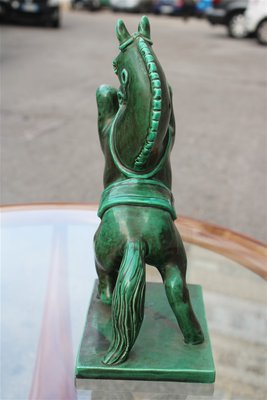 Ceramic Green Horse from Zaccagnini, 1940s-EH-776767