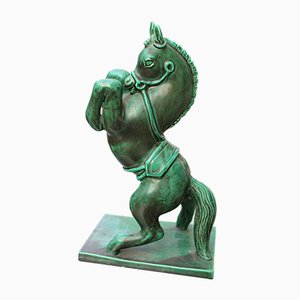 Ceramic Green Horse from Zaccagnini, 1940s-EH-776767