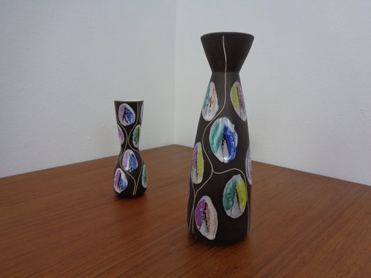 Ceramic Kongo Vases by Bodo Mans for Bay Keramik, 1960s, Set of 2-RDW-1245697