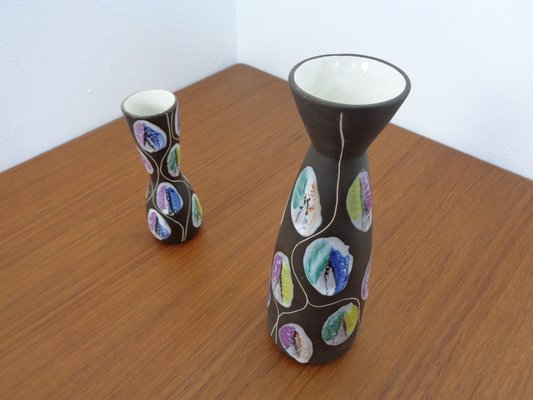 Ceramic Kongo Vases by Bodo Mans for Bay Keramik, 1960s, Set of 2-RDW-1245697