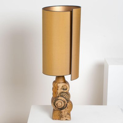 Ceramic Lamp by Bernard Rooke with New Custom Made Lampshade by René Houben, 1960s-VDW-839131