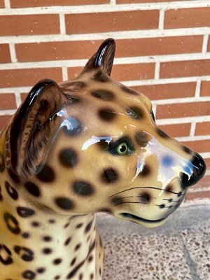 Ceramic Leopard Statue-OPE-1177017