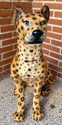 Ceramic Leopard Statue-OPE-1177017