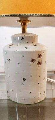 Ceramic Light with Bees and Oval Lampshade-QLH-1768760