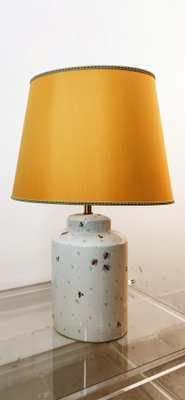 Ceramic Light with Bees and Oval Lampshade-QLH-1768760