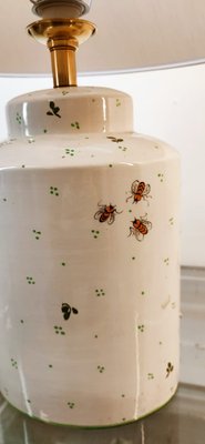 Ceramic Light with Bees and Oval Lampshade-QLH-1768760