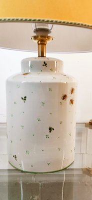 Ceramic Light with Bees and Oval Lampshade-QLH-1768760