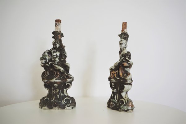 Ceramic Liquor Bottles, 1950s, Set of 2-KNM-941662