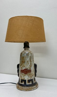 Ceramic Martini Bottle Table Lamp, Italy, 1960s-WZZ-2032127