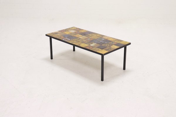 Ceramic & Metal Coffee Table, 1960s-VV-579165