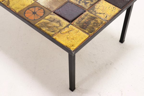 Ceramic & Metal Coffee Table, 1960s-VV-579165