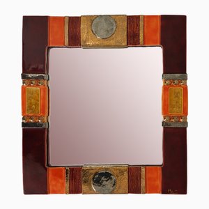 Ceramic Mirror by Marion de Crecy for Mithe Espelt workshop-XTZ-1844011