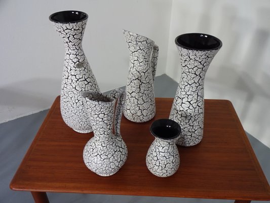 Ceramic Model Cortina Vases from Jasba, 1950s, Set of 5-RDW-644543