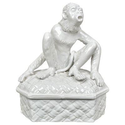 Ceramic Monkey Box Sculpture from Vivai Del Sud, Italy, 1970s-LYQ-1171261