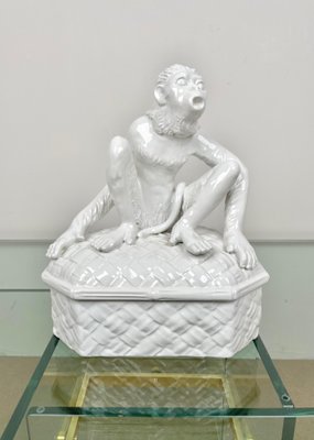 Ceramic Monkey Box Sculpture from Vivai Del Sud, Italy, 1970s-LYQ-1171261