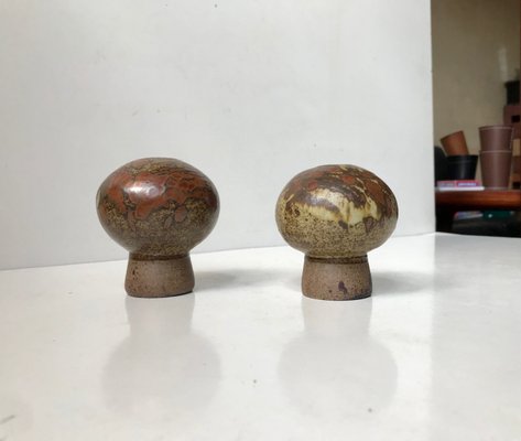 Ceramic Mushroom Vases by Aage Würtz, 1970s, Set of 2-LCR-924478