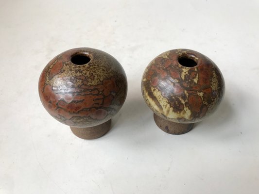 Ceramic Mushroom Vases by Aage Würtz, 1970s, Set of 2-LCR-924478