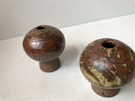 Ceramic Mushroom Vases by Aage Würtz, 1970s, Set of 2-LCR-924478