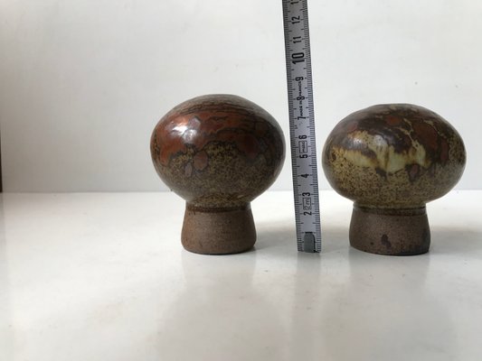 Ceramic Mushroom Vases by Aage Würtz, 1970s, Set of 2-LCR-924478