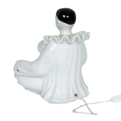 Ceramic Pierrot Figurine Table Lamp from Nove-Bassano, 1960s-NJV-715398