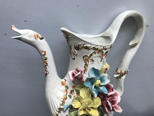 Ceramic Pitcher Signed by Bassano, Italy, 1950s-WQQ-1332303