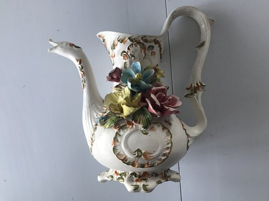 Ceramic Pitcher Signed by Bassano, Italy, 1950s-WQQ-1332303