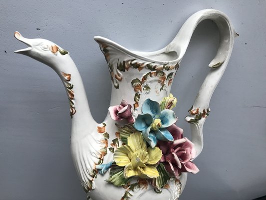 Ceramic Pitcher Signed by Bassano, Italy, 1950s-WQQ-1332303