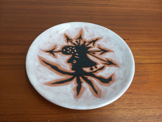 Ceramic Plate by Jean Lurçat, 1950s-TUK-2018372