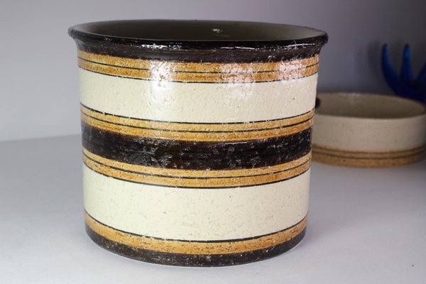 Ceramic Pots by Aldo Londi for Bitossi, Italy, 1970s, Set of 2-HFR-1792226