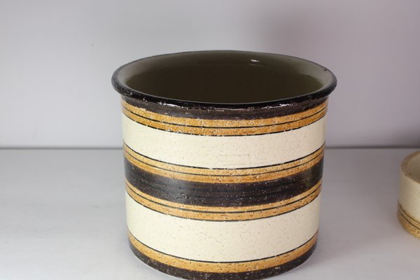 Ceramic Pots by Aldo Londi for Bitossi, Italy, 1970s, Set of 2-HFR-1792226