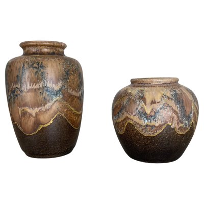 Ceramic Pottery Lava Vases from Dümler and Breiden, Germany, 1960s, Set of 2-QZ-1089673