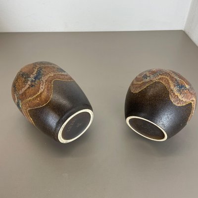 Ceramic Pottery Lava Vases from Dümler and Breiden, Germany, 1960s, Set of 2-QZ-1089673