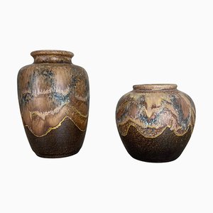 Ceramic Pottery Lava Vases from Dümler and Breiden, Germany, 1960s, Set of 2-QZ-1089673