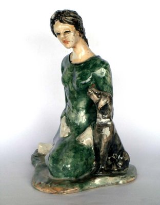 Ceramic Pottery Rossicone Figure Sculpture by Domenico Purificato-GKB-842332