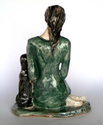 Ceramic Pottery Rossicone Figure Sculpture by Domenico Purificato-GKB-842332