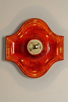 Ceramic Red and Orange Sputnik Wall Light, Germany, 1970s, Set of 2-UGR-1086286