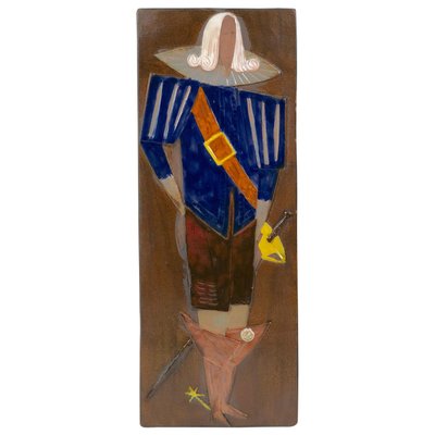 Ceramic Relief Tile with a Musketeer-BAF-948270