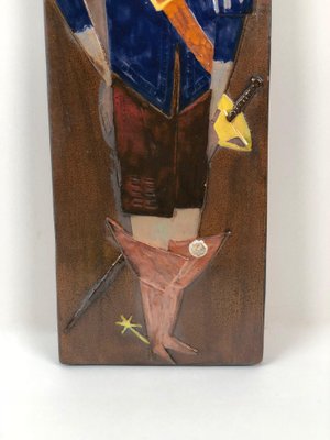 Ceramic Relief Tile with a Musketeer-BAF-948270