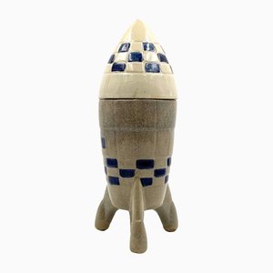 Ceramic Rocket Ship Bottle or Decanter, France, 1940s or 1950s-TXN-1417083