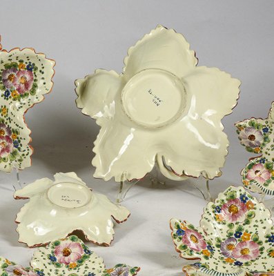 Ceramic Saucers and Serving Dishes from Ars Deruta, 1950s, Set of 8-RAQ-1188315