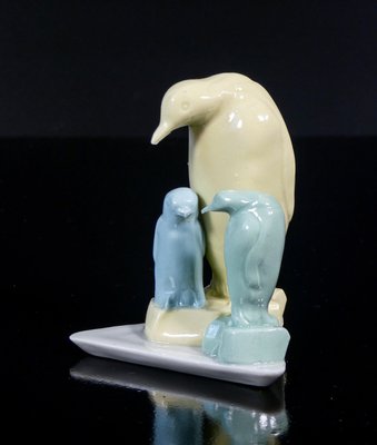 Ceramic Sculpture Penguins by Valter Capodimonte-OJE-2024306