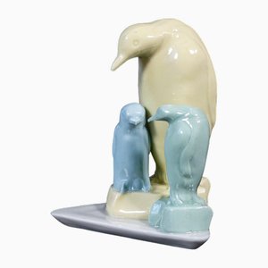 Ceramic Sculpture Penguins by Valter Capodimonte-OJE-2024306