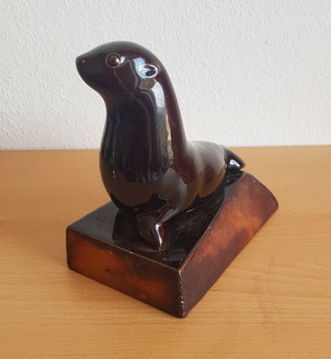 Ceramic Sealion Bookend-QDP-1306327