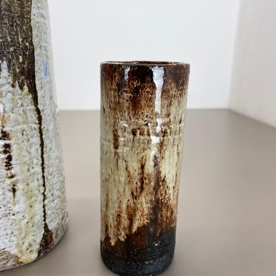 Ceramic Studio Pottery Tube Vase by Gerhard Liebenthron, Germany, 1970s, Set of 2-QZ-1114584