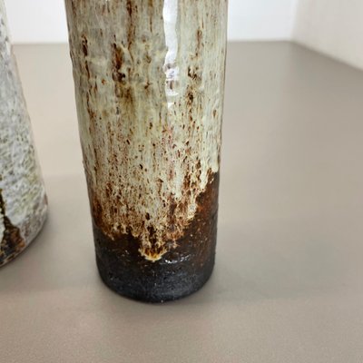 Ceramic Studio Pottery Tube Vase by Gerhard Liebenthron, Germany, 1970s, Set of 2-QZ-1114584