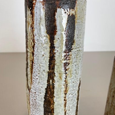 Ceramic Studio Pottery Tube Vase by Gerhard Liebenthron, Germany, 1970s, Set of 2-QZ-1114584