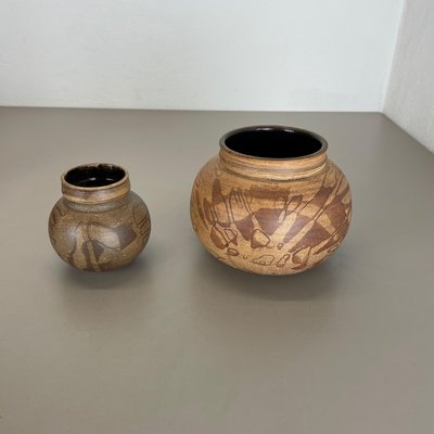 Ceramic Studio Pottery Vase by Gerhard Liebenthron, Germany, 1980s, Set of 2-QZ-1114578