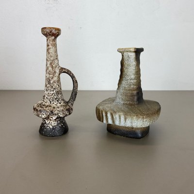 Ceramic Studio Pottery Vases attributed to Piet Vest Ceramics, Netherlands, 1970s, Set of 2-QZ-1454383